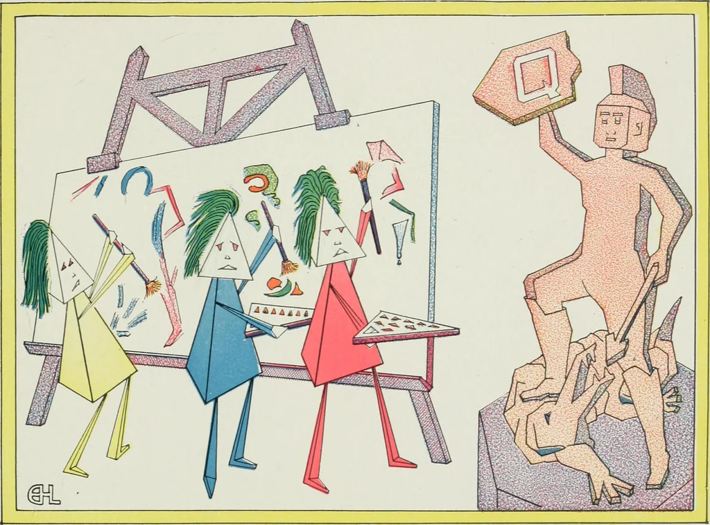 An illustration from The cubies' ABC, 1913, leaf 45