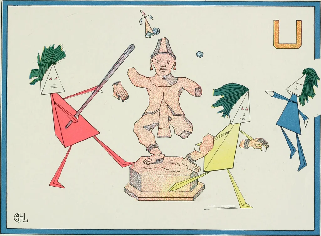 An illustration from The cubies' ABC, 1913, leaf 53