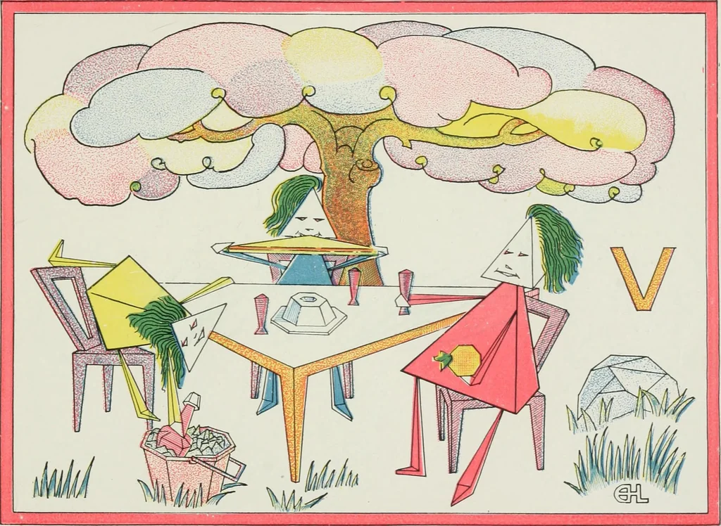 An illustration from The cubies' ABC, 1913, leaf 55
