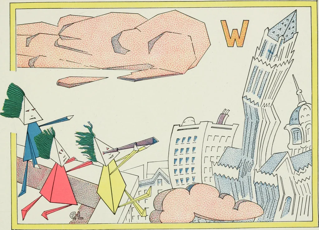 An illustration from The cubies' ABC, 1913, leaf 57