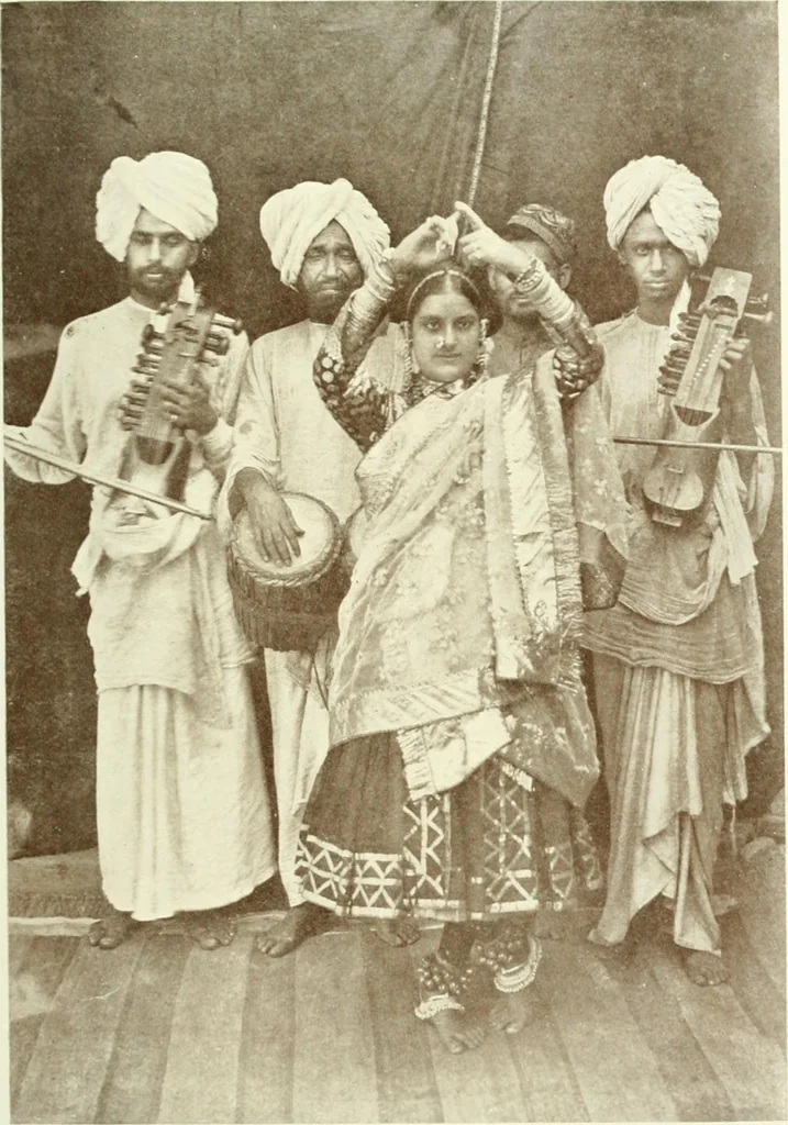 An illustration from Cults, customs and superstitions of India. Rev. and enl. ed. With illus. from photographs and from drawings by William Campbell Oman, 1908, leaf 249