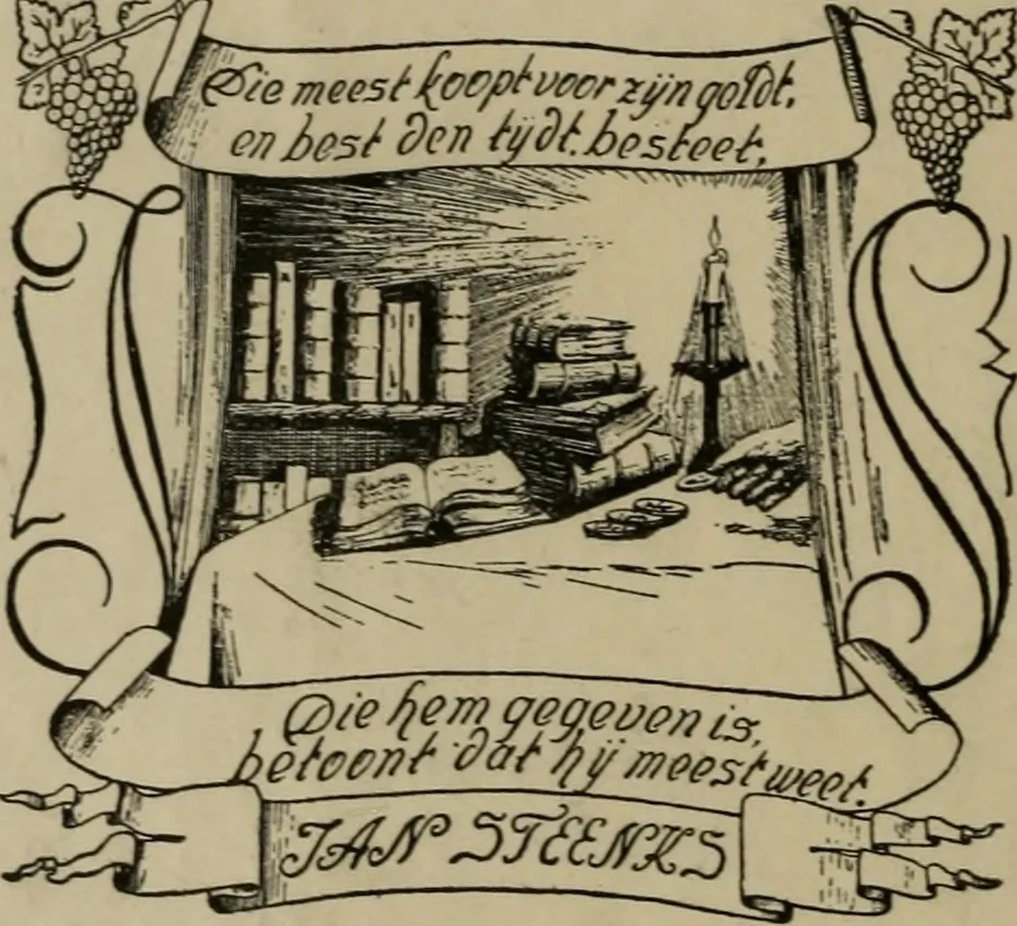 An illustration from Cupidoos mengelwerken, of, Minnespiegel der deugden : bestaande uit stightelyke zinnebeelden, 1728, leaf 1
