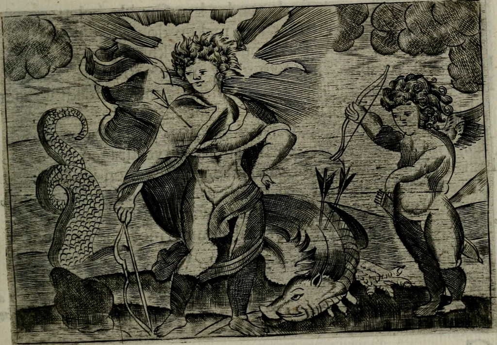 An illustration from Cupidoos mengelwerken, of, Minnespiegel der deugden : bestaande uit stightelyke zinnebeelden, 1728, leaf 130