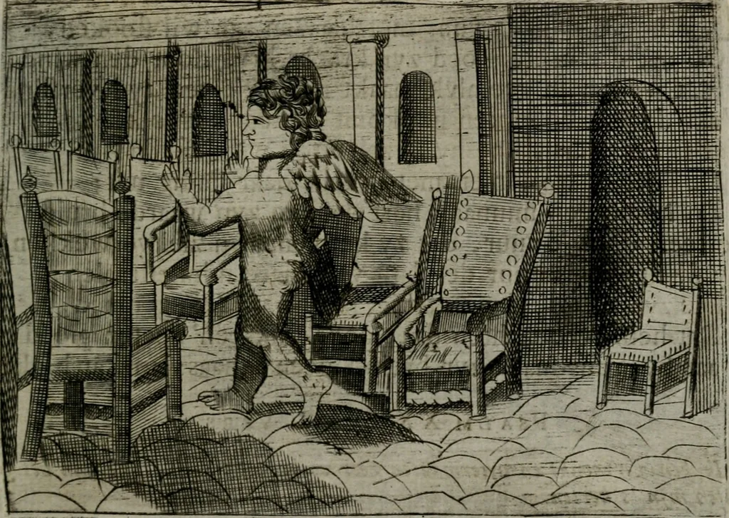 An illustration from Cupidoos mengelwerken, of, Minnespiegel der deugden : bestaande uit stightelyke zinnebeelden, 1728, leaf 204