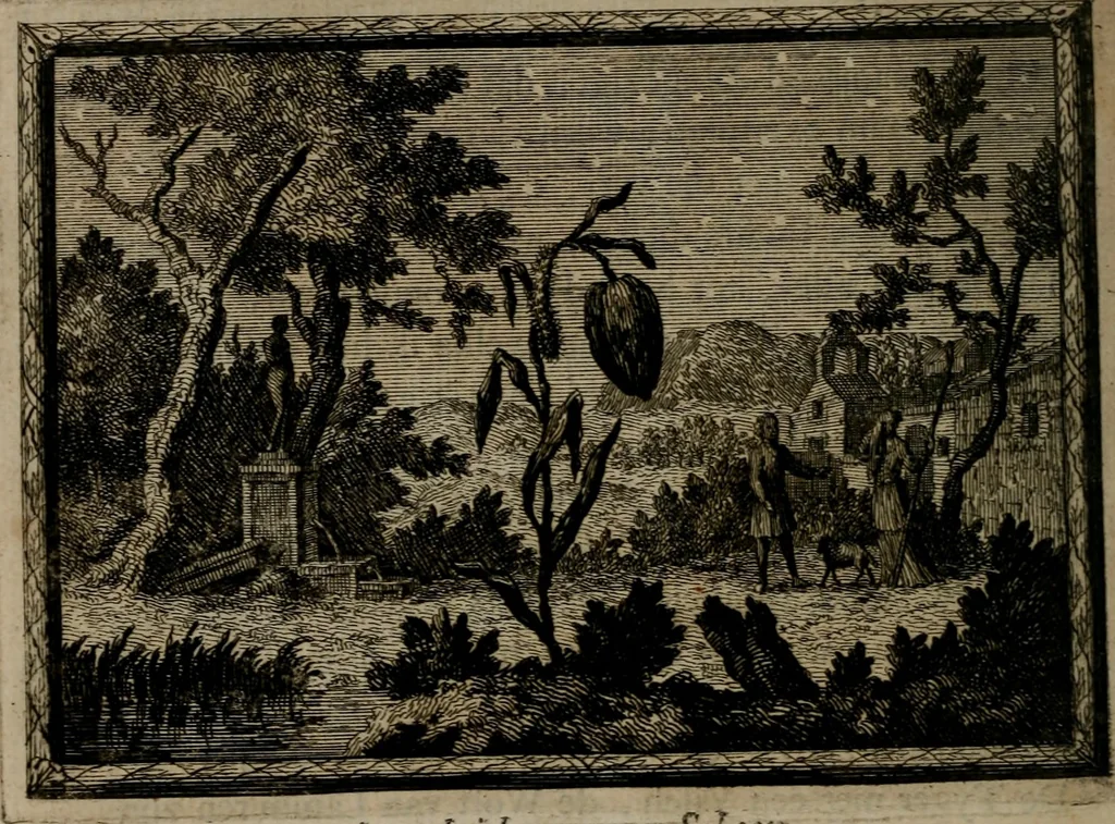 An illustration from Cupidoos mengelwerken, of, Minnespiegel der deugden : bestaande uit stightelyke zinnebeelden, 1728, leaf 81