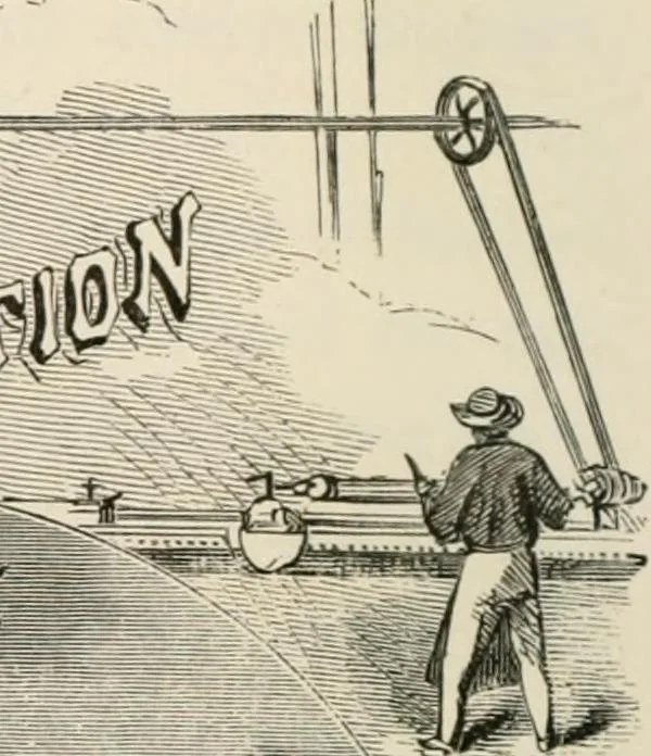 An illustration from Curiosities of heat, 1871, leaf 122