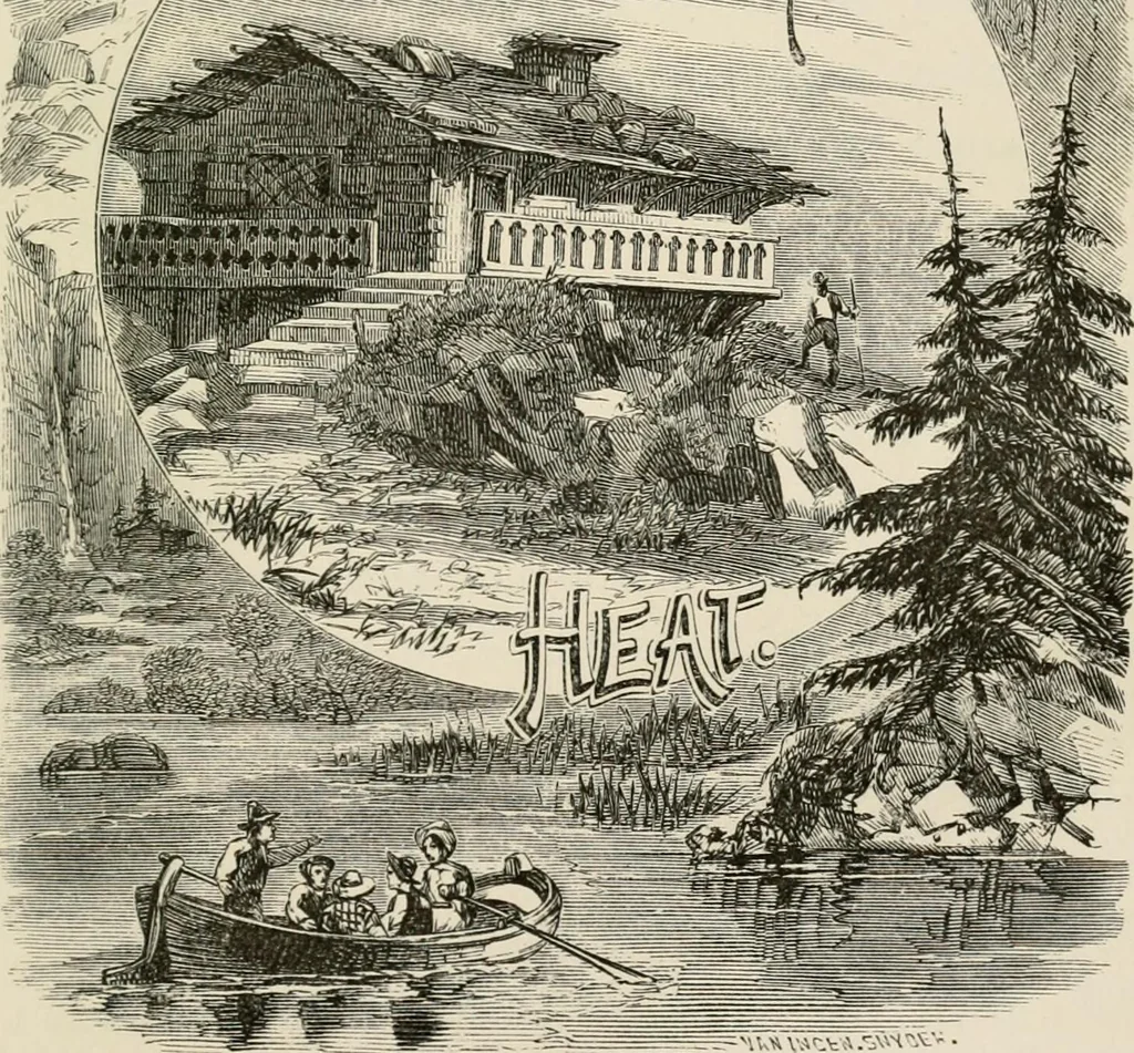 An illustration from Curiosities of heat, 1871, leaf 299