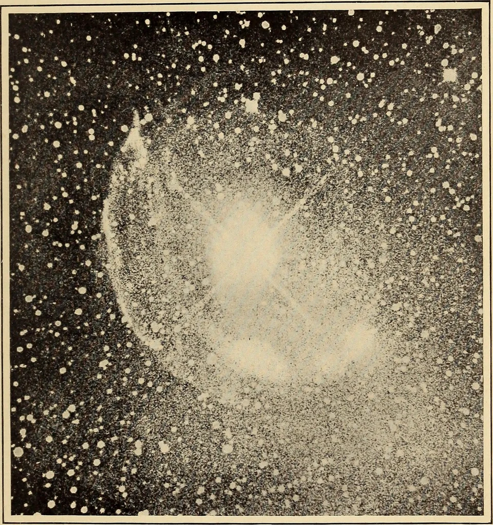 An illustration from Curiosities of the sky, a popular presentation of the great riddles and mysteries of astronomy, 1909, leaf 103