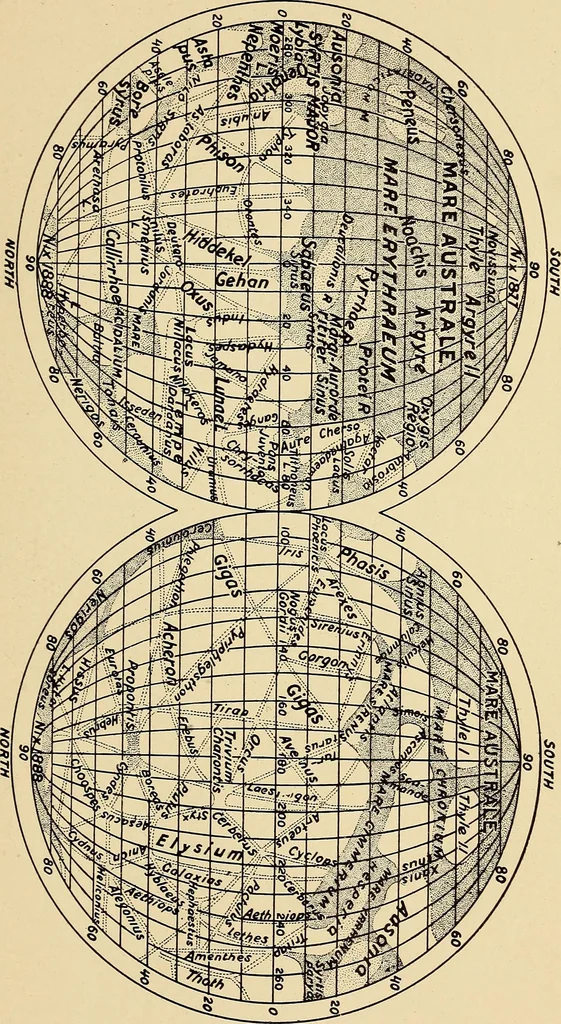 An illustration from Curiosities of the sky, a popular presentation of the great riddles and mysteries of astronomy, 1909, leaf 267