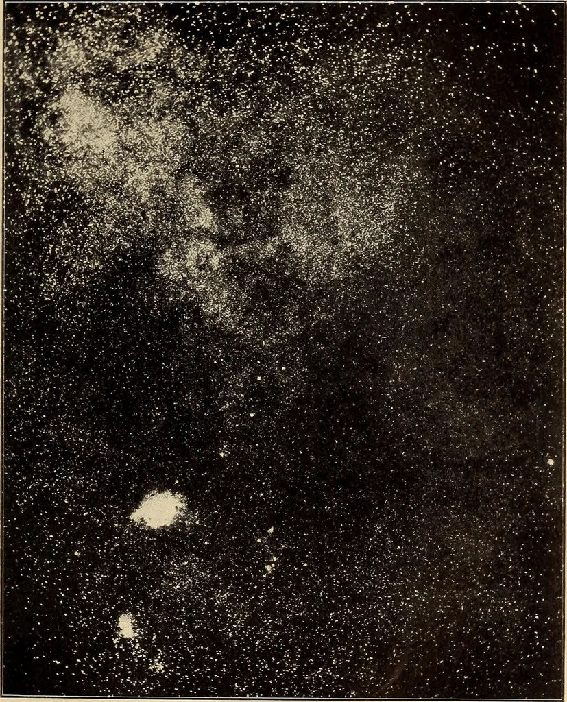 An illustration from Curiosities of the sky, a popular presentation of the great riddles and mysteries of astronomy, 1909, leaf 27