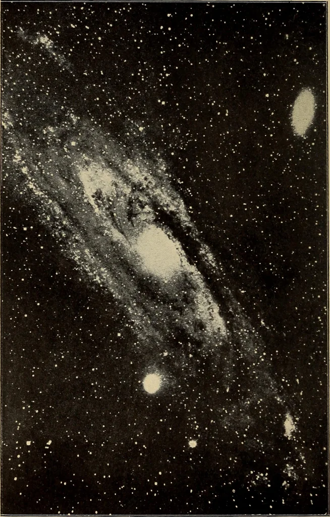 An illustration from Curiosities of the sky, a popular presentation of the great riddles and mysteries of astronomy, 1909, leaf 4