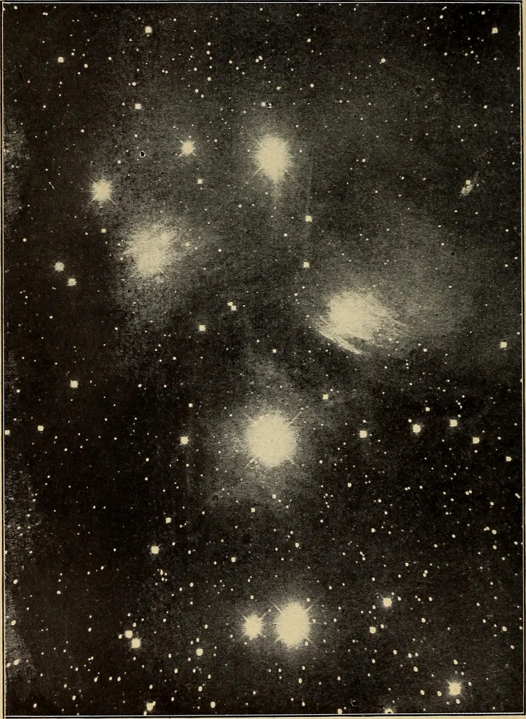 An illustration from Curiosities of the sky, a popular presentation of the great riddles and mysteries of astronomy, 1909, leaf 58