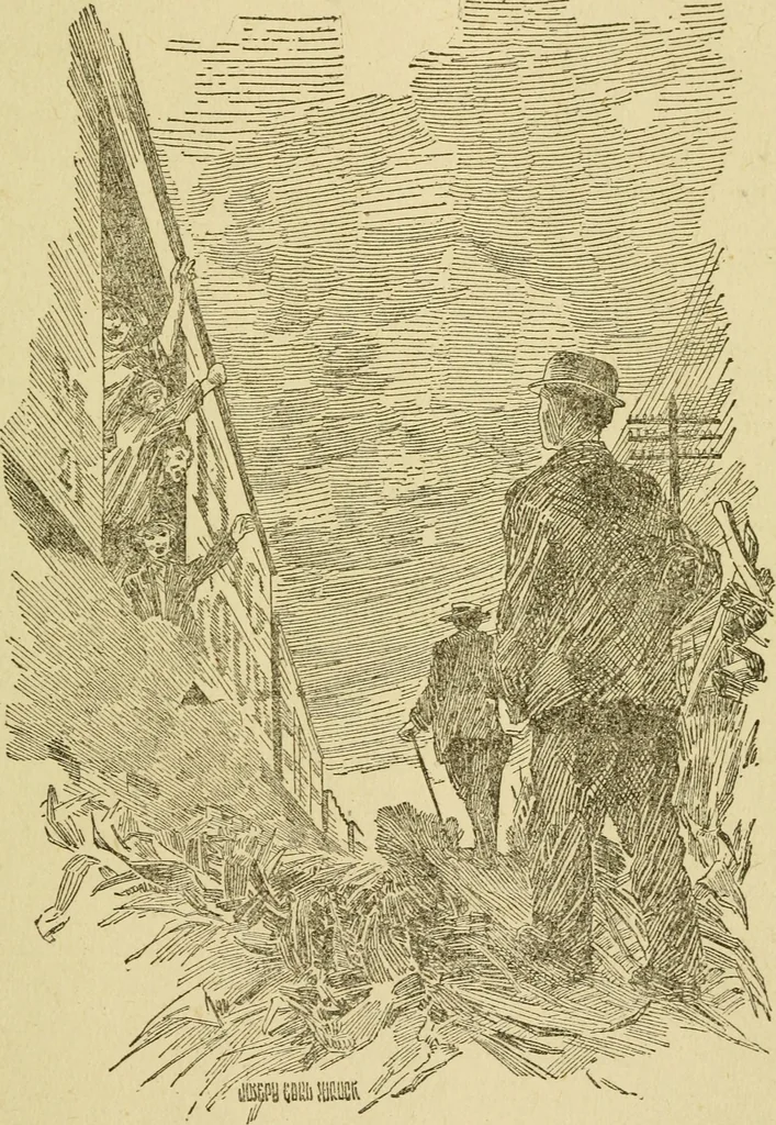 An illustration from The curse of tramp life, 1912, leaf 100