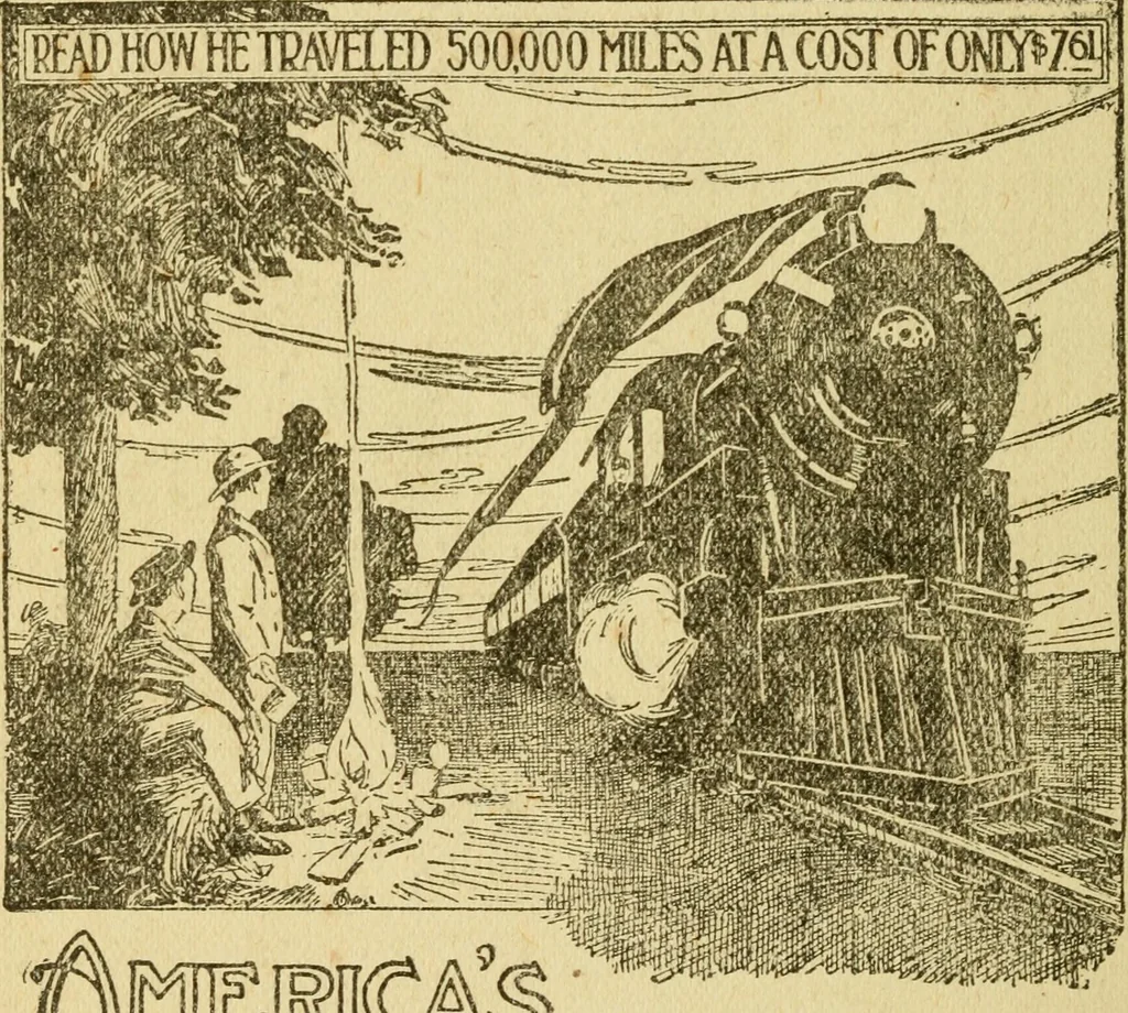 An illustration from The curse of tramp life, 1912, leaf 141