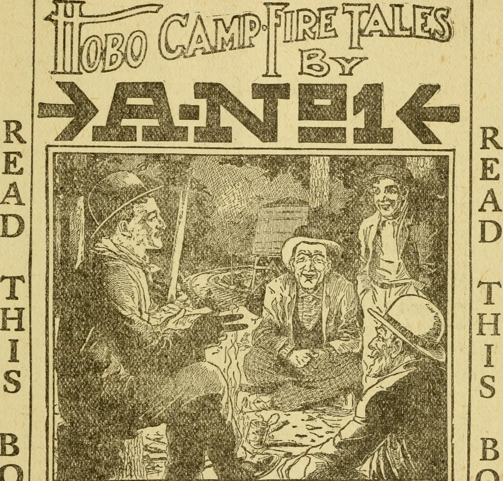 An illustration from The curse of tramp life, 1912, leaf 142