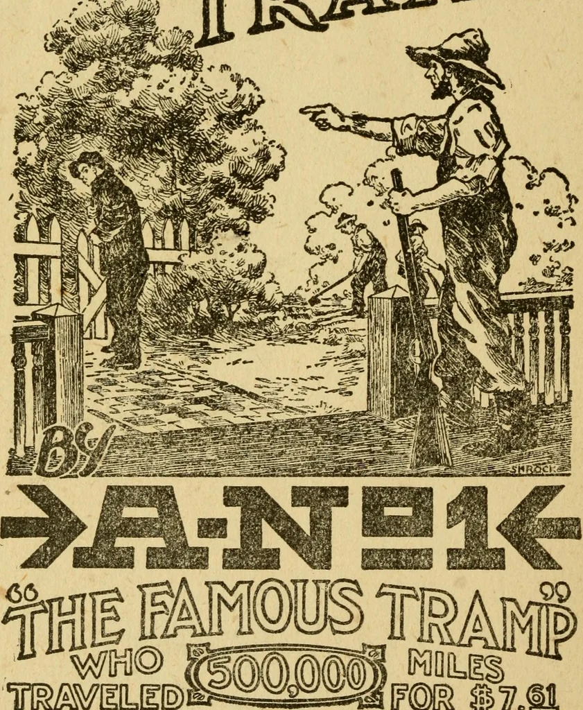 An illustration from The curse of tramp life, 1912, leaf 143