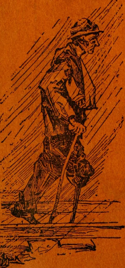 An illustration from The curse of tramp life, 1912, leaf 145