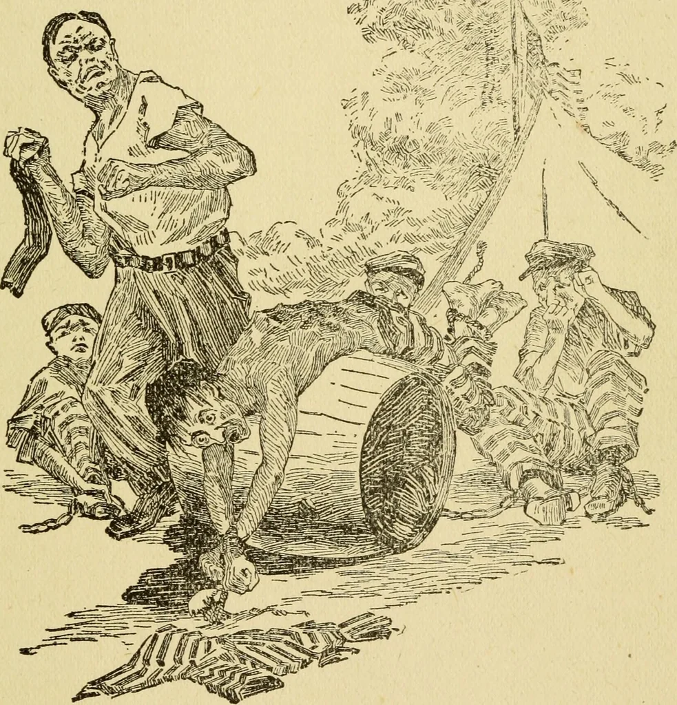 An illustration from The curse of tramp life, 1912, leaf 62