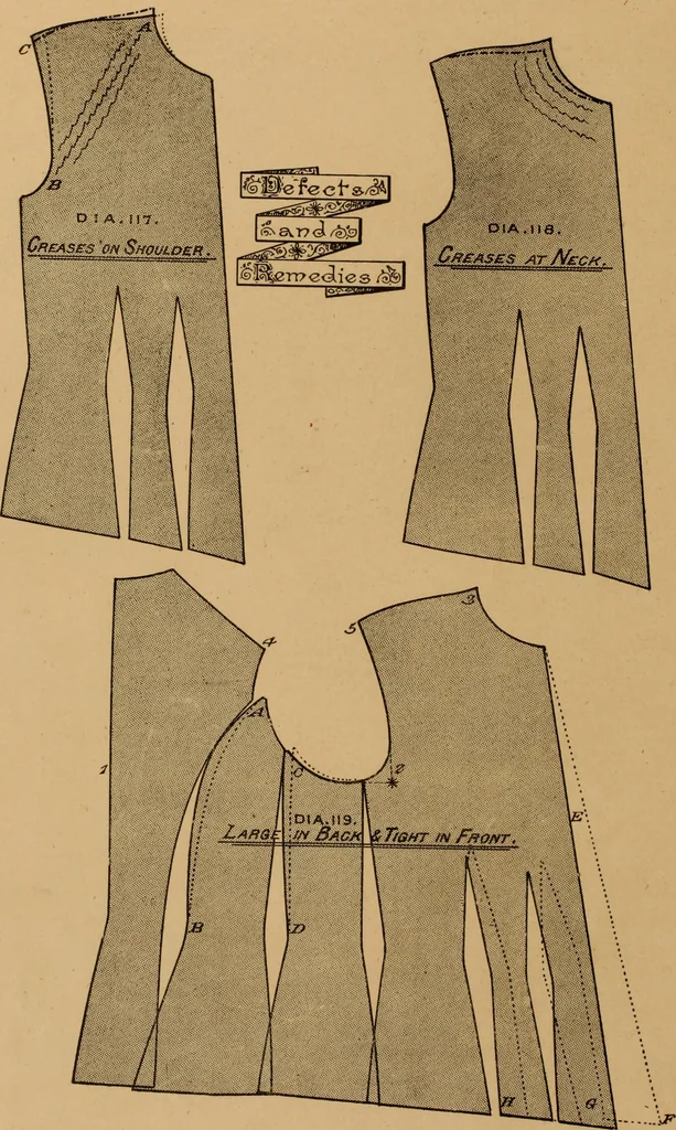 An illustration from The cutters' practical guide to the cutting of ladies' garments.., 1890, leaf 106