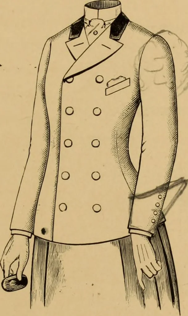 An illustration from The cutters' practical guide to the cutting of ladies' garments.., 1890, leaf 67
