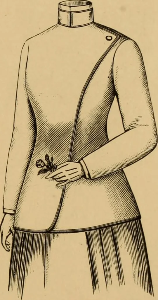 An illustration from The cutters' practical guide to the cutting of ladies' garments.., 1890, leaf 67
