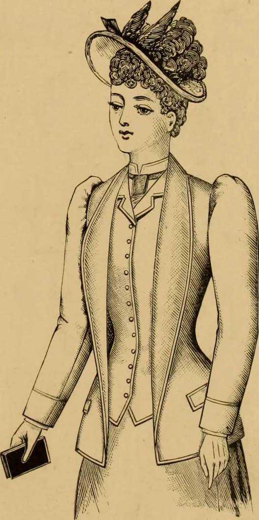 An illustration from The cutters' practical guide to the cutting of ladies' garments.., 1890, leaf 67