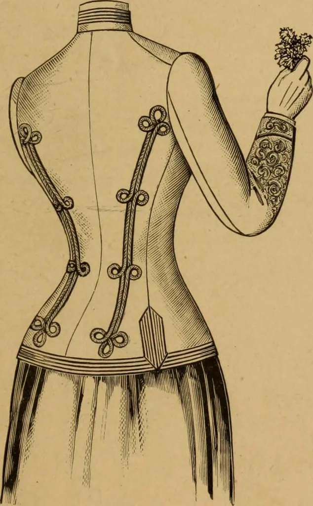 An illustration from The cutters' practical guide to the cutting of ladies' garments.., 1890, leaf 69