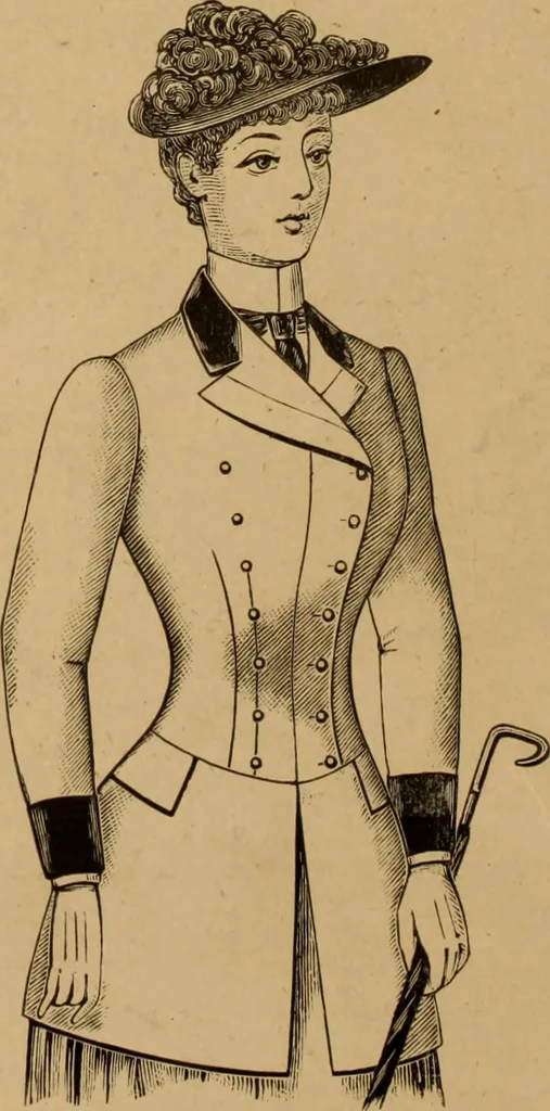 An illustration from The cutters' practical guide to the cutting of ladies' garments.., 1890, leaf 74