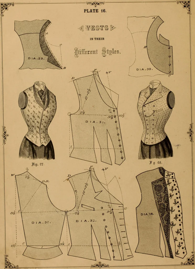 An illustration from The cutters' practical guide to the cutting of ladies' garments.., 1890, leaf 78