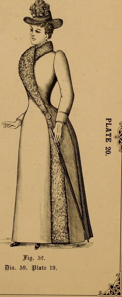 An illustration from The cutters' practical guide to the cutting of ladies' garments.., 1890, leaf 82