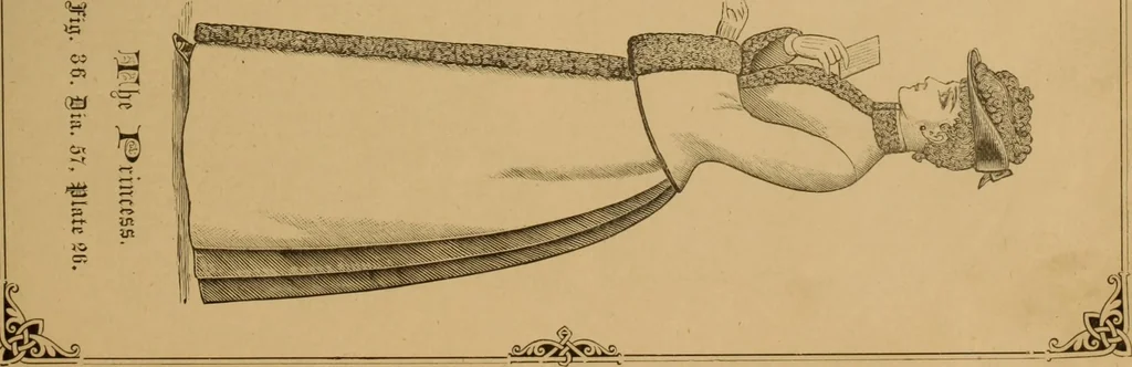 An illustration from The cutters' practical guide to the cutting of ladies' garments.., 1890, leaf 87