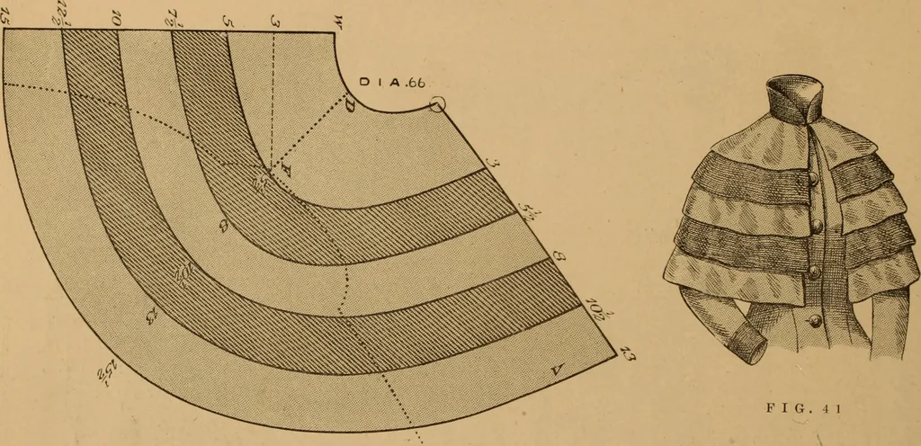 An illustration from The cutters' practical guide to the cutting of ladies' garments.., 1890, leaf 92