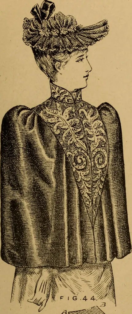 An illustration from The cutters' practical guide to the cutting of ladies' garments.., 1890, leaf 93