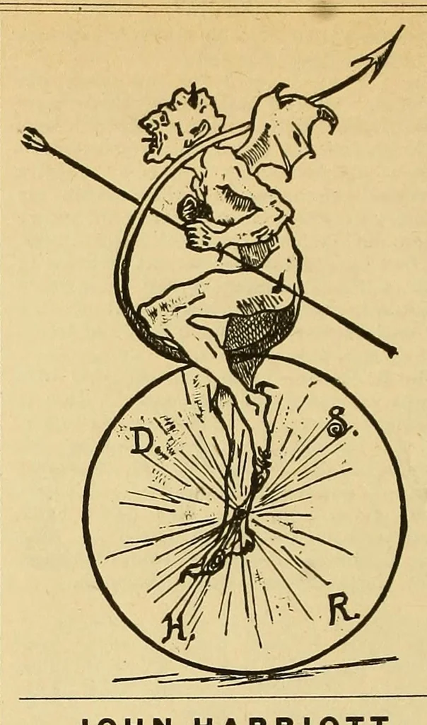 An illustration from The Cycle, 1886, leaf 204