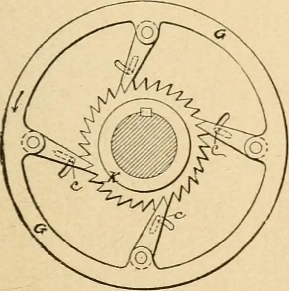 An illustration from Cycling art, energy and locomotion: a series of remarks on the development of bicycles, tricycles, and man-motor carriages, 1889, leaf 163