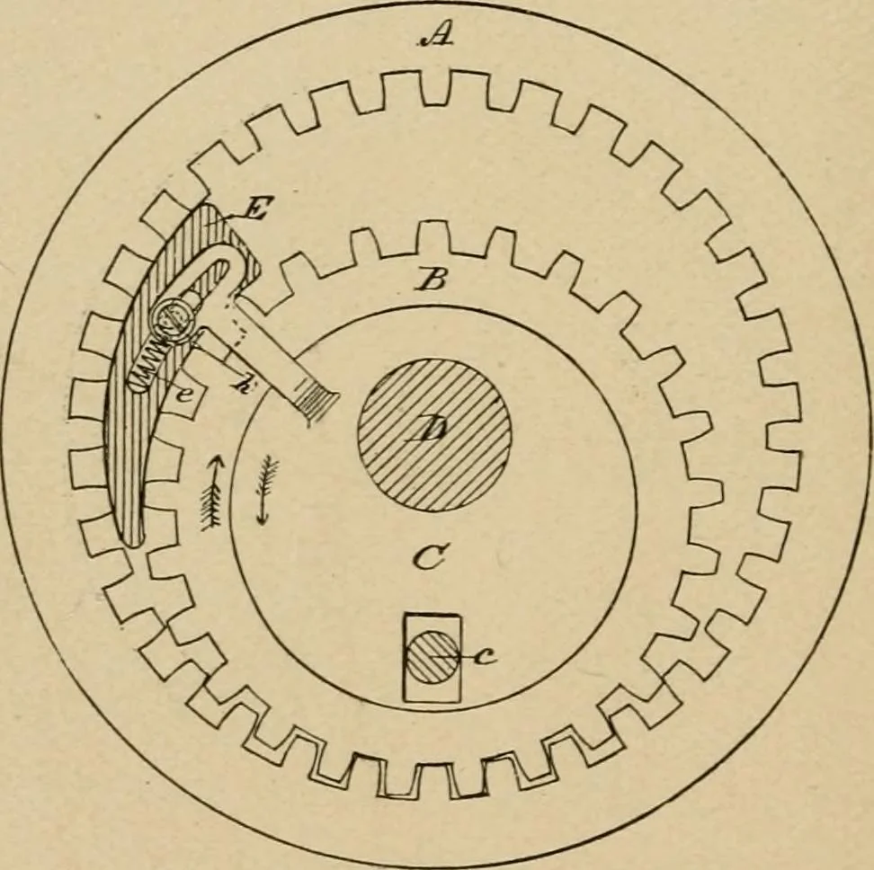 An illustration from Cycling art, energy and locomotion: a series of remarks on the development of bicycles, tricycles, and man-motor carriages, 1889, leaf 166