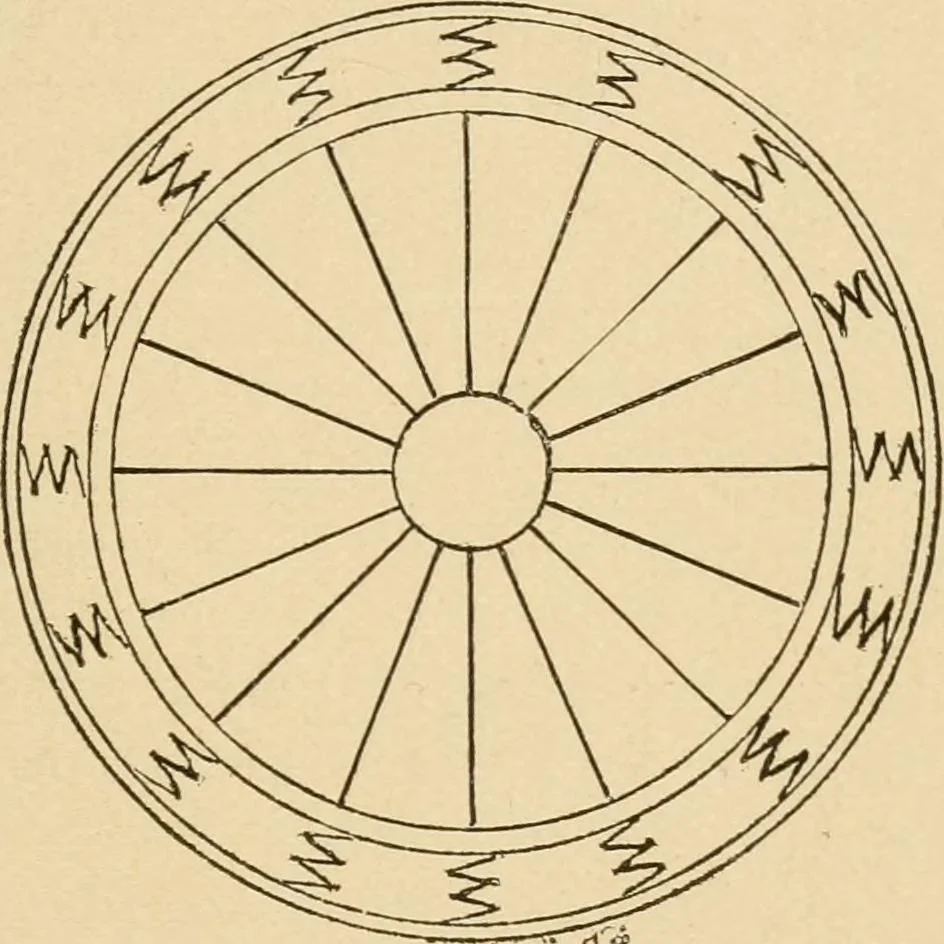 An illustration from Cycling art, energy and locomotion: a series of remarks on the development of bicycles, tricycles, and man-motor carriages, 1889, leaf 93