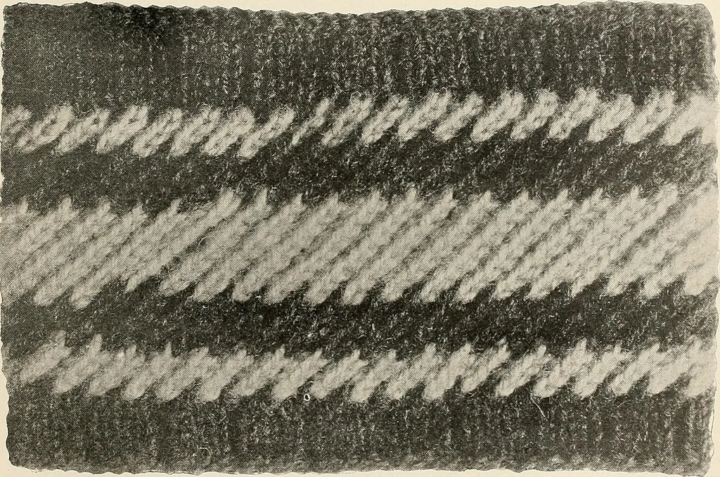 An illustration from Cycling and shooting knickerbocker stockings : how to knit them with plain and fancy turnover tops, 1896, leaf 29