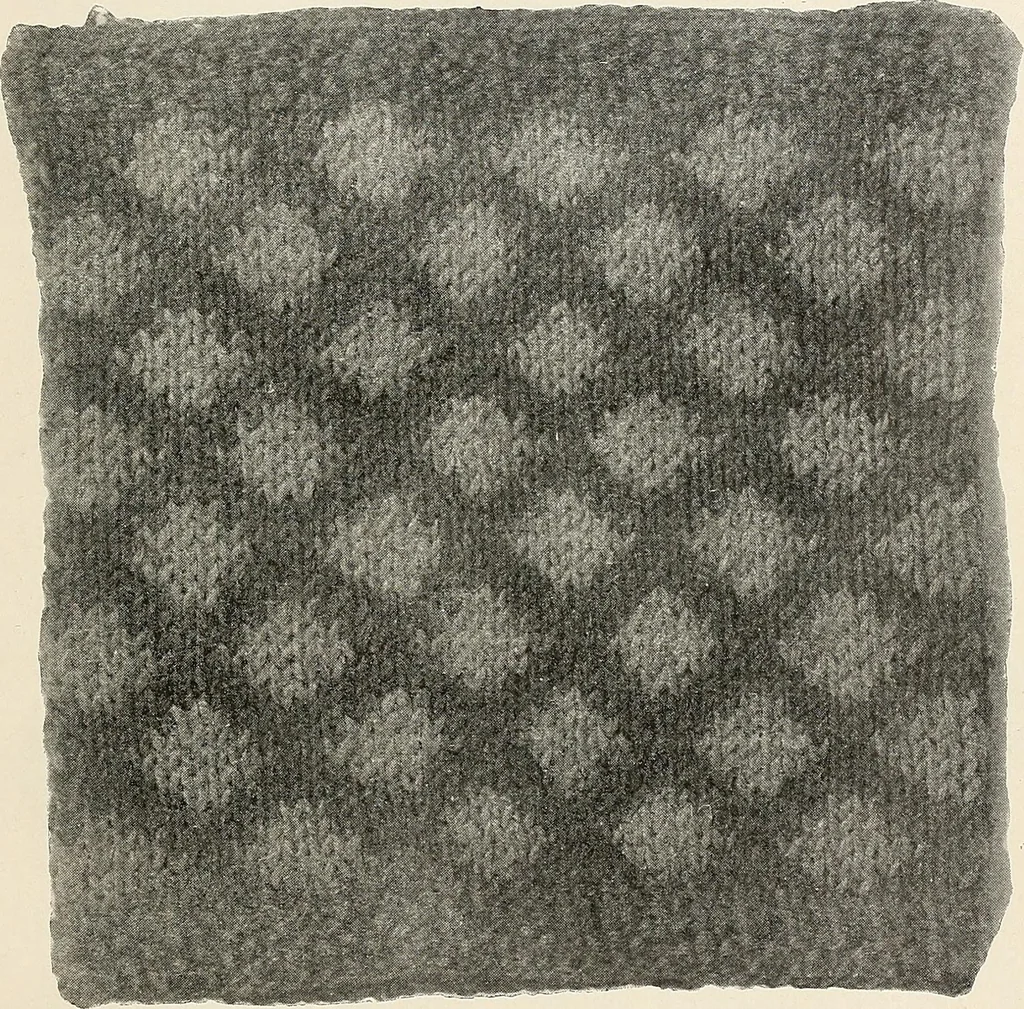An illustration from Cycling and shooting knickerbocker stockings : how to knit them with plain and fancy turnover tops, 1896, leaf 31
