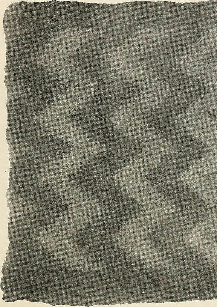 An illustration from Cycling and shooting knickerbocker stockings : how to knit them with plain and fancy turnover tops, 1896, leaf 33