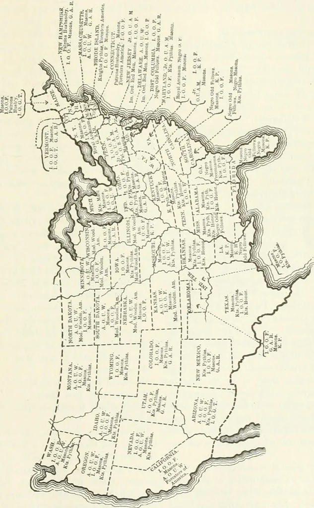 An illustration from The cyclopædia of fraternities; a compilation of existing authentic information.., 1899, leaf 152