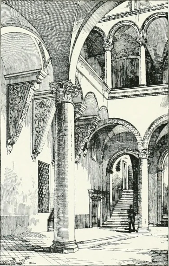 An illustration from A cyclopaedia of works of architecture in Italy, Greece, and the Levant, 1895, leaf 110