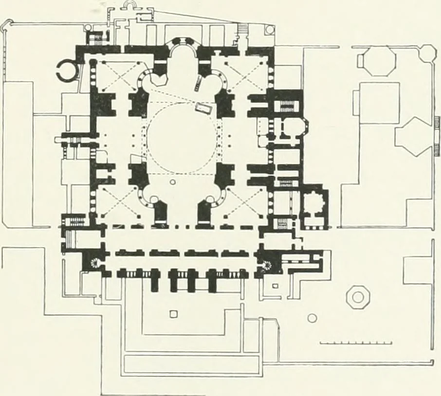 An illustration from A cyclopaedia of works of architecture in Italy, Greece, and the Levant, 1895, leaf 143