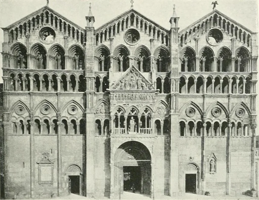 An illustration from A cyclopaedia of works of architecture in Italy, Greece, and the Levant, 1895, leaf 177
