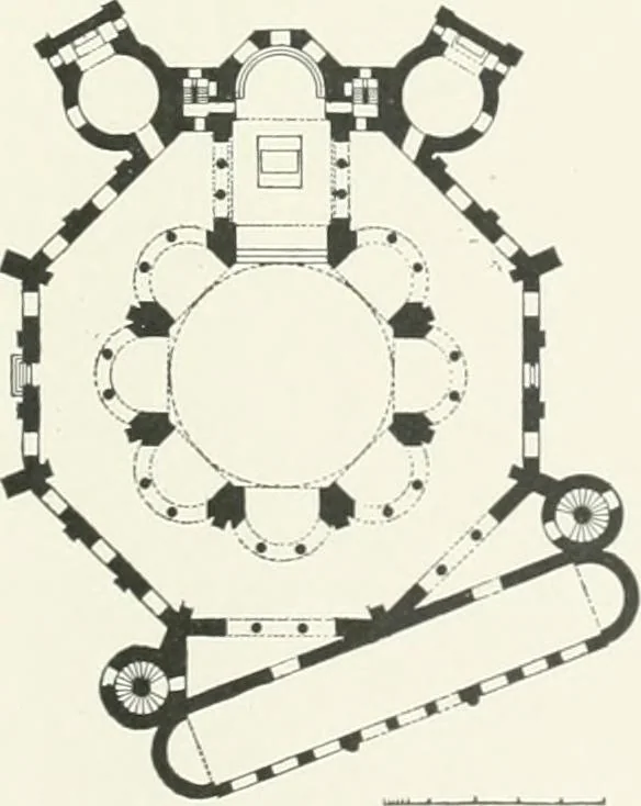 An illustration from A cyclopaedia of works of architecture in Italy, Greece, and the Levant, 1895, leaf 403