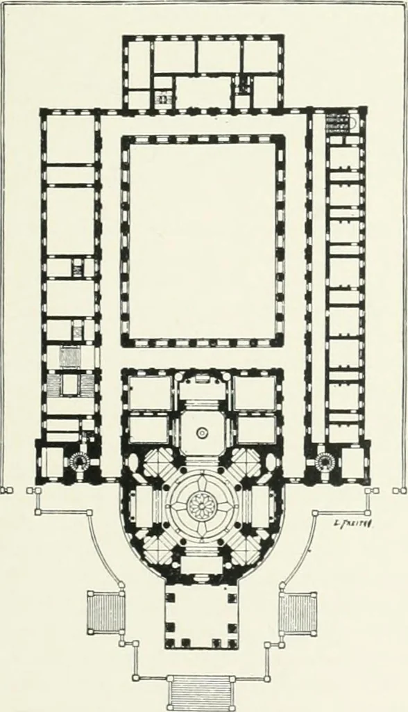 An illustration from A cyclopaedia of works of architecture in Italy, Greece, and the Levant, 1895, leaf 577