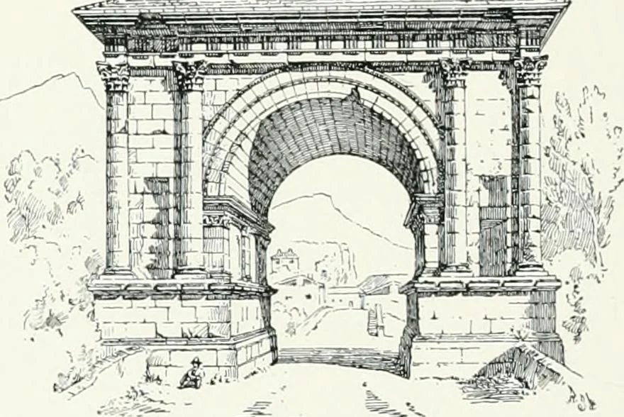 An illustration from A cyclopaedia of works of architecture in Italy, Greece, and the Levant, 1895, leaf 58