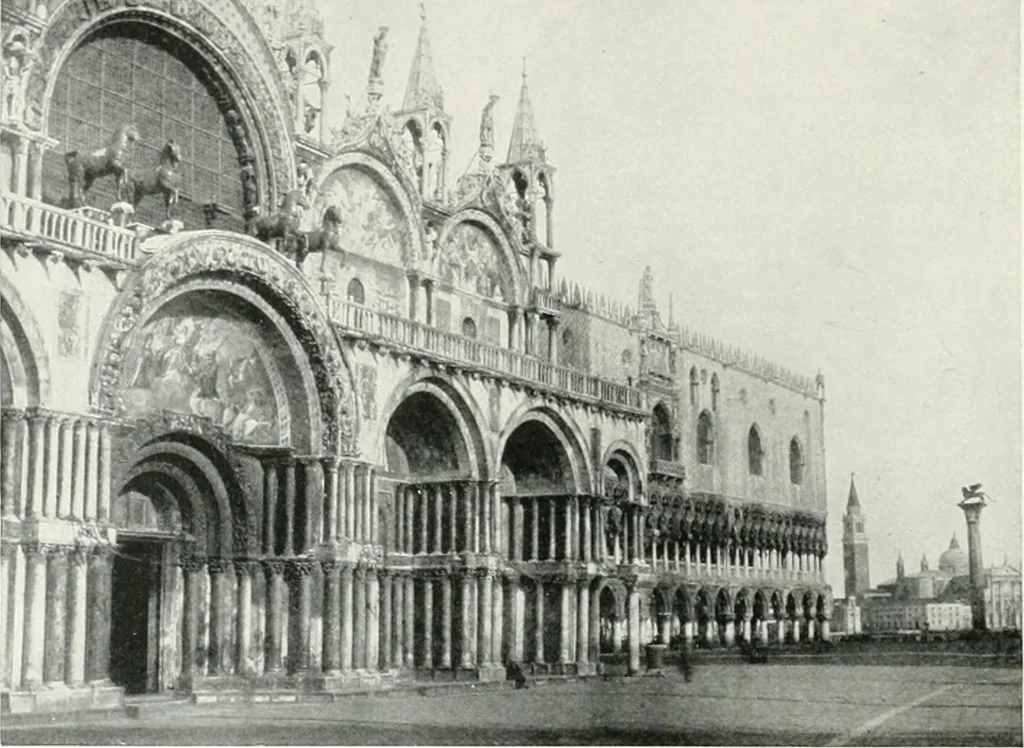 An illustration from A cyclopaedia of works of architecture in Italy, Greece, and the Levant, 1895, leaf 606