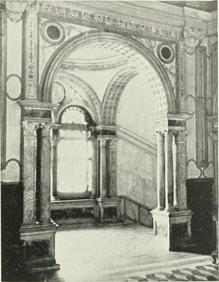 An illustration from A cyclopaedia of works of architecture in Italy, Greece, and the Levant, 1895, leaf 615