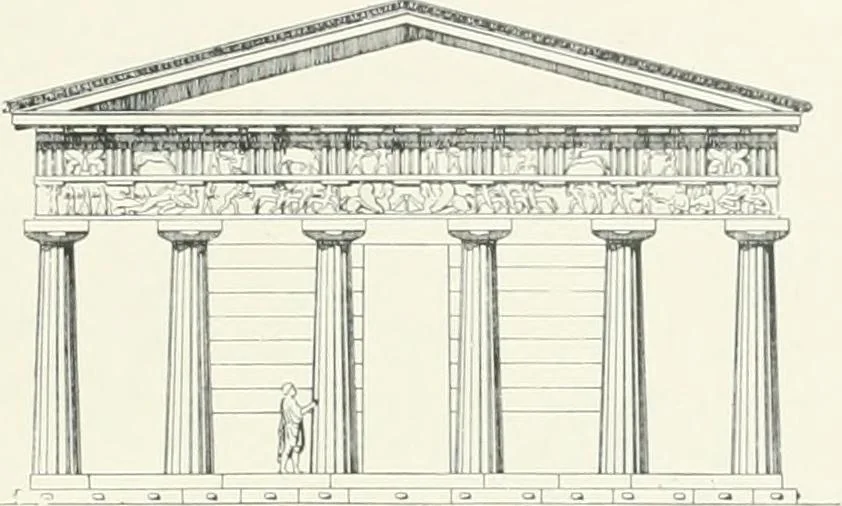An illustration from A cyclopaedia of works of architecture in Italy, Greece, and the Levant, 1895, leaf 71